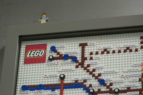 Tube map made from Lego
