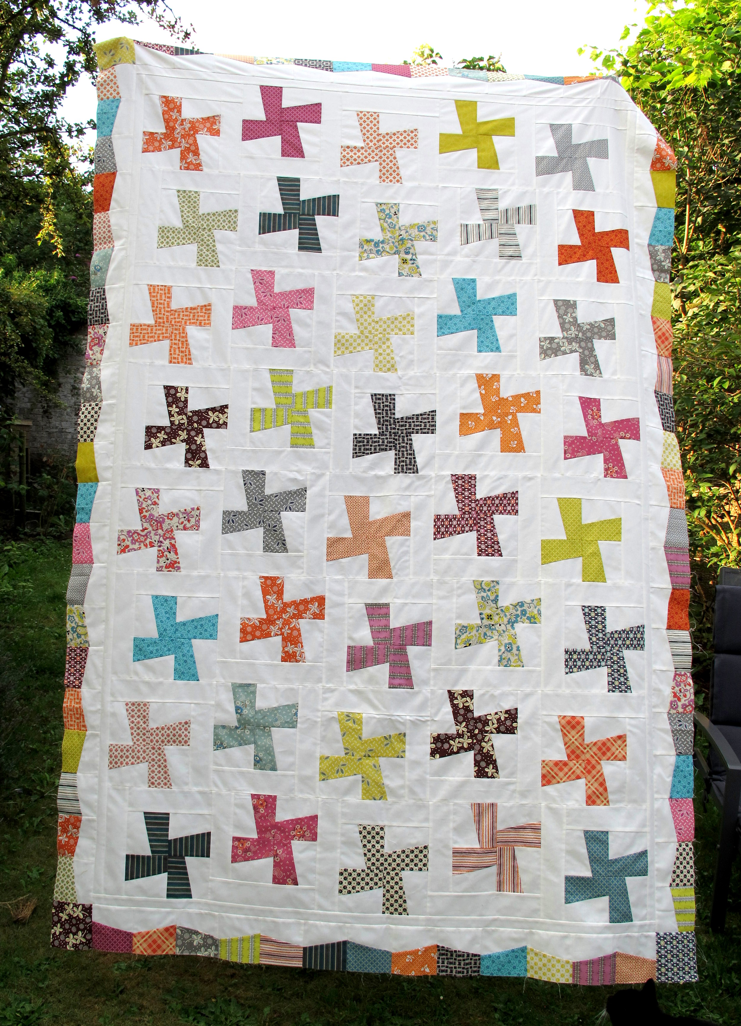 Whirly garden quilt