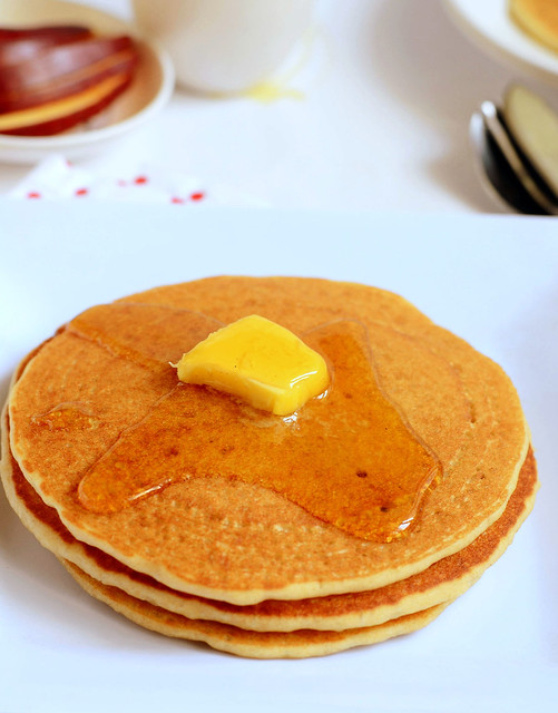 eggless wheat flour pancakes recipe