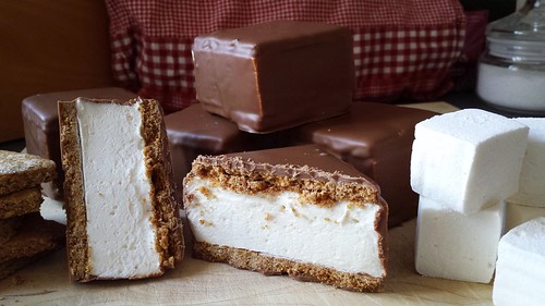 Milk Chocolate S'mores Bar with Mesquite Smoked Malted Marshmallow
