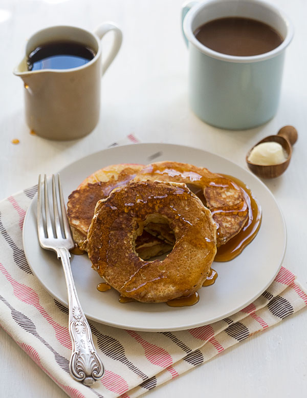 Spiced Apple Ring Pancakes
