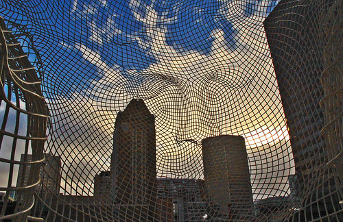city windows winter sunset sky urban art face lines skyline architecture clouds canon reflections nose evening twilight eyes downtown glow head smoke curves structures engineering atmosphere exhibit steam cables wires wonderland magichour highrises skyscapers davidsmith jaumeplensa thebow downtowncore calgaryalbertacanada eos60d