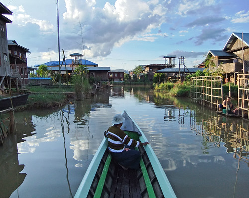 Returning from Our Boat Tour on Inle Lake