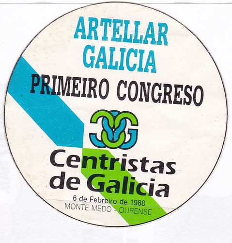autocolante congreso centristasdegalicia galicia ourense 1988 bañosdemolgas monte medo partidopolitico partido galego eleccións