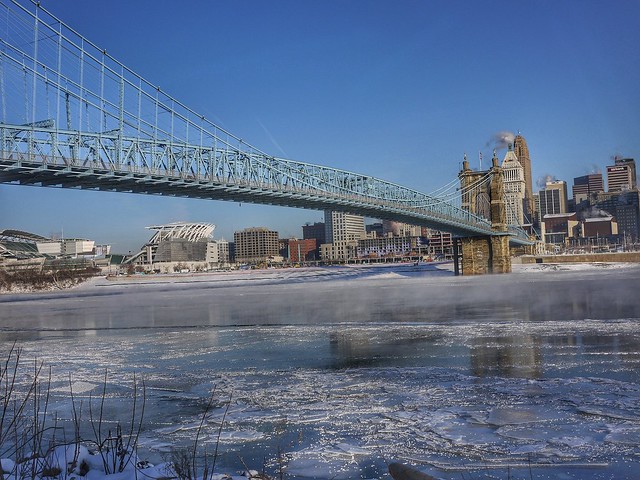 frozen Ohio River