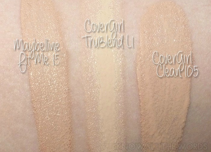 Drugstore Duo- CoverGirl TruBlend Foundation, CoverGirl Clean Foundation and Maybelline Fit Me Concealer (6) copy