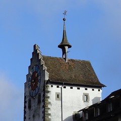 My favorite clock tower in Stein am Rhein from the other side! The small town is not far from Schaffhausen and can be reached fast by train!
