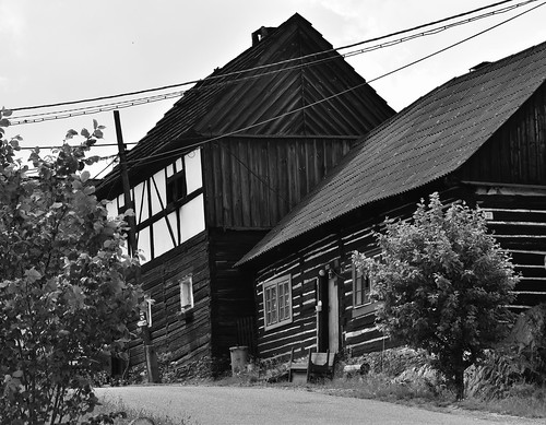 wood blackandwhite house village cz rabstein