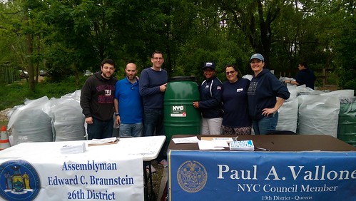 Rain Barrel Giveaway in Queens with CM Vallon and AM Braunstein