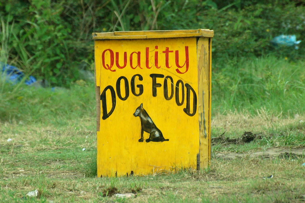 Roadside dog food stand