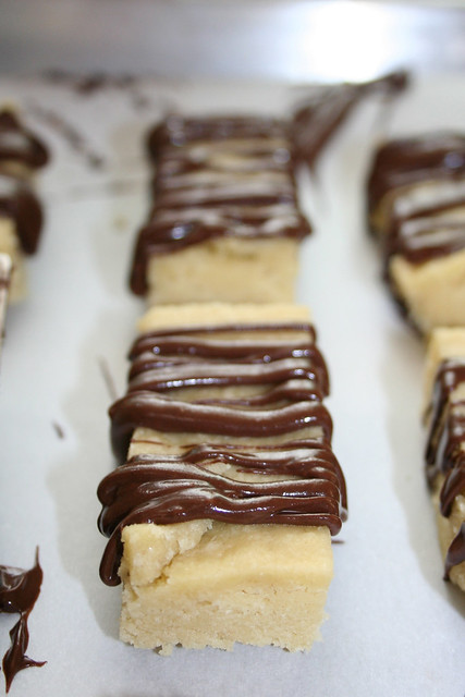 Chocolate drizzled olive oil cookies