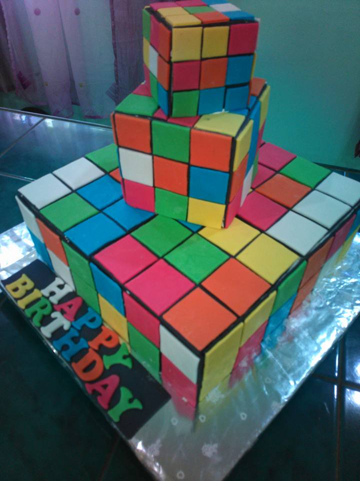 Rubik's Cube Cake by ‎Catherine Acoba Lara
