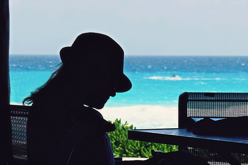 blue sea vacation beach marriott jw relax mexico seaside shadows view candid sony silhouettes playa stranger resort cancun caribbean alpha jetski hss nex hcs flipmode79 nex5n beachwalkgrill