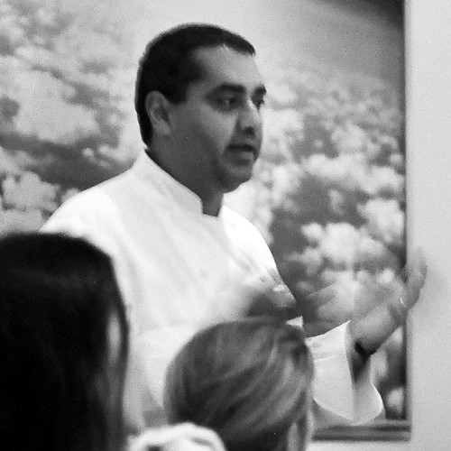 Dear, sweet last night. @ChefMichaelMina discussing the art of butter-poaching steak & the awesomeness of #Vegas Uncork'd! Second night of service at @BourbonSteakLA. #latergram