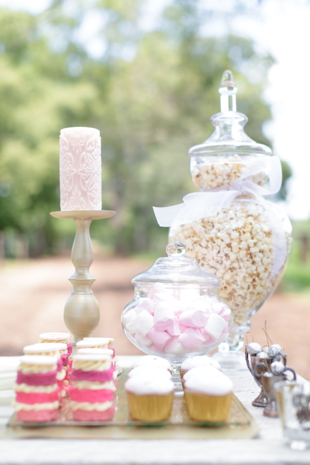 Glitter gold candy table
