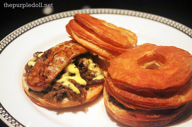 Philly Cheesesteak Cronut with Foie Gras from Oakroom Satuday Night Fever Buffet
