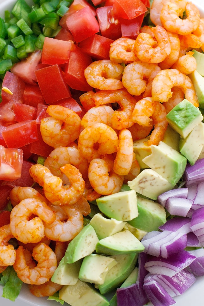 Avocado Shrimp Salad with Cumin Lime Dressing - a refreshing salad with the most delicious dressing! #limedressing #shrimp #salad #shrimpsalad | littlespicejar.com