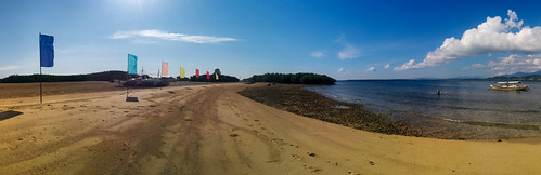 panorama beach island philippines flags luli puertoprincesa palawan mimaropa