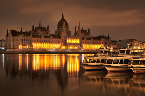 budapest reflection danube waterscape cityscape parliament unesco hungary