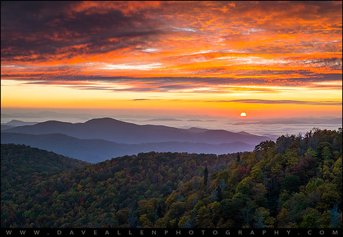 morning autumn sunset mountains sunrise landscape photography blueridgemountains blueridgeparkway daveallen