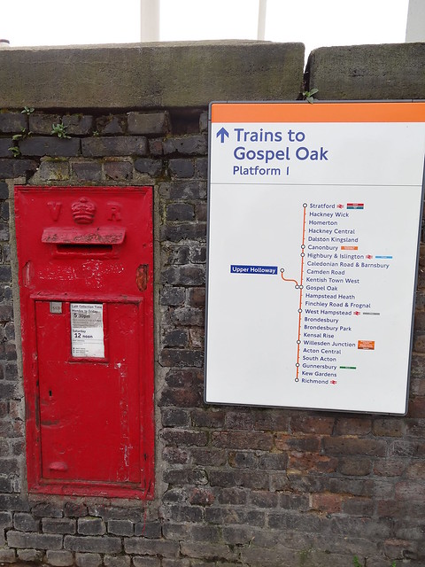 009 - Letter box and Overground Map at Upper Holloway