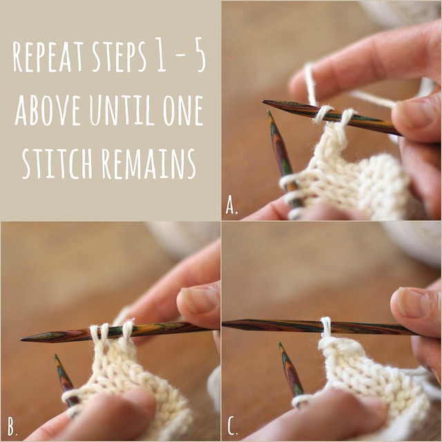 stretchy bind off tutorial step 6