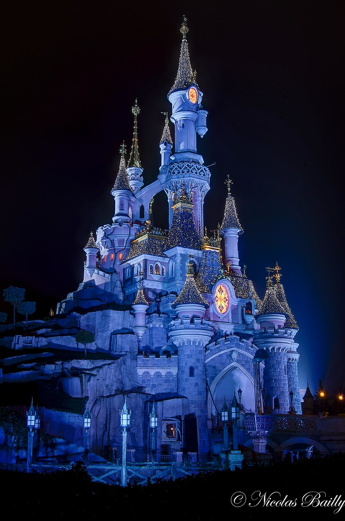 Sleeping Beauty's Castle in its Winter Suit