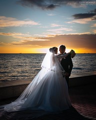 What Dreams may come...   #whatdreamsmaycome #love #wedding #weddingday #marriage #couple #bride #groom #bridal #weddingdress #veil #blowing #justmarried #sunset #waterfront #location #portraits #GaryJordanPhotography #jordanstudios #garyjordan #photograp
