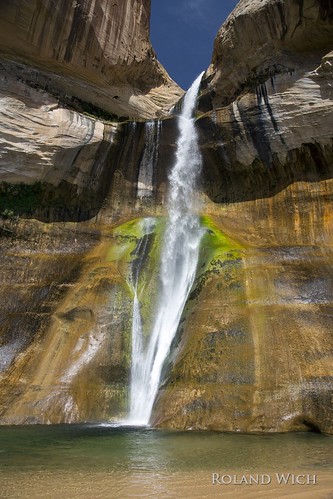 usa creek utah waterfall wasserfall falls lower calf cascade escalante