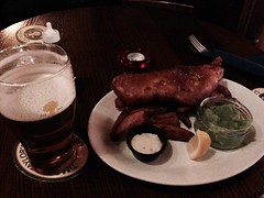Fish & chips with beer