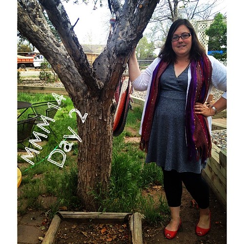 #mmmay14 #memademay day 2! Very hacked #dixiediy ballet dress and self drafted leggings. Scarf from recent trip to ecuador!
