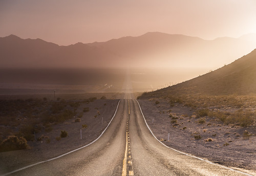california road park sunset cali america nationalpark desert nevada parks sunsets deathvalley roads dust rhyolite deserts beatty