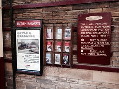 Bulletin board of Keighley station