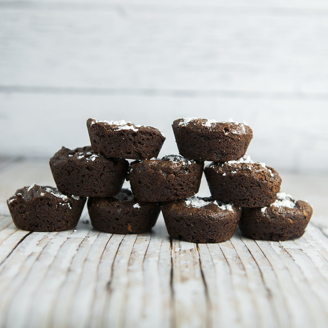 These Triple Chocolate Avocado Peanut Butter Brownie Bites are delicious! Because they're bite size they are perfect for parties or guilt free snacking!
