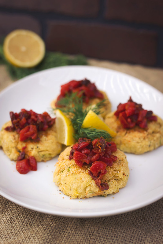 Grain-free Crab Cakes with Red Pepper Relish