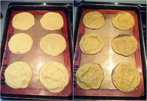 Before and after baking