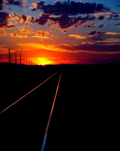 railroad sunset montana tracks belgrade ©cheryltaylor2013