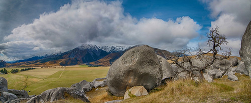newzealand panorama mountain landscape canterbury southisland hdr castlehill grassy