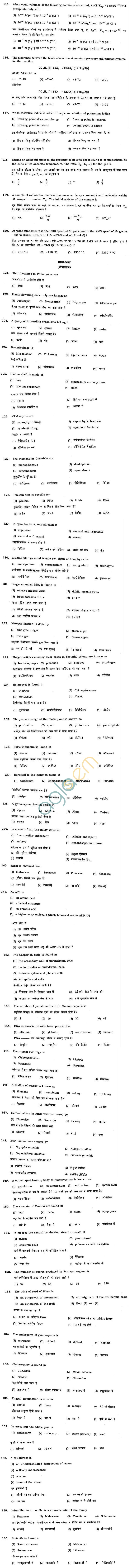 BHU UET 2013 B.V.Sc. Question Paper