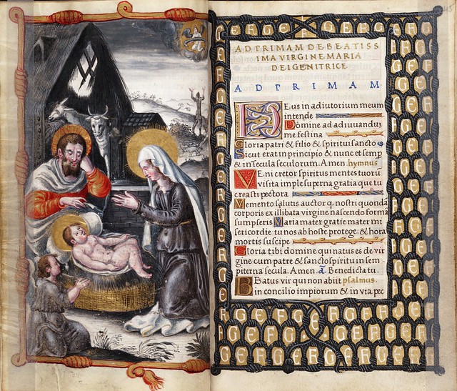 013-f. 44v-45r-Hours, use of Paris (MS 375)- Beinecke Rare Book Manuscript Library