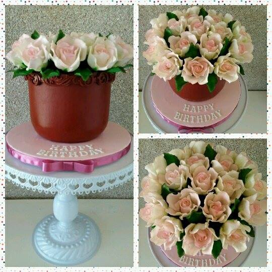 Floral Cake by Lala Espinosa of CupnCakes by LaLa/ClayReations