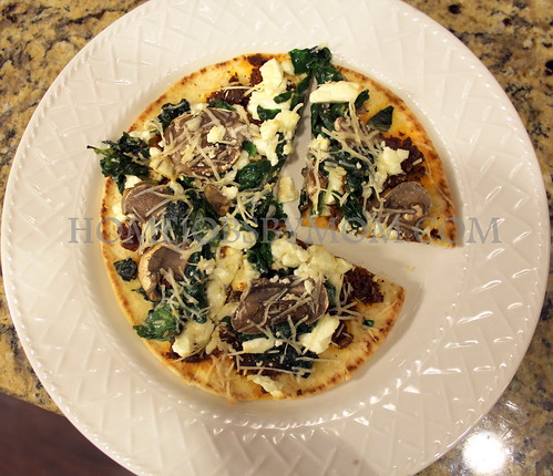 Spinach Feta Flatbread Pizza Recipe: Bella Sun Luci Sun Dried Tomato Bruschetta Review