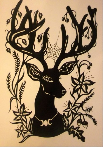 my paper cut heart-midsummer-deer