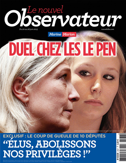 13f23 Nouvel Obs Duelo Marine y Marion Le Pen Uti 415