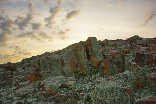 nature clouds sunrise rocks missouri rhyolite ozarks lichens igneousrock glades hughesmountainnaturalarea