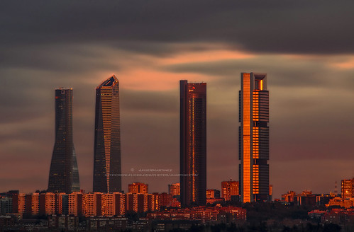madrid city sunset españa orange skyline clouds atardecer cuatro spain ciudad filter nubes nd naranja skycrapers torres rascacielos ctba filtro neutra densidad