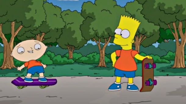 Stewie y Bart comparten la afición por el Skate 