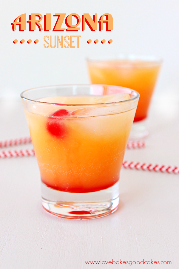 Arizona Sunset - a fun non-alcoholic drink, perfect for warmer weather! #drink #beverage #non-alcoholic