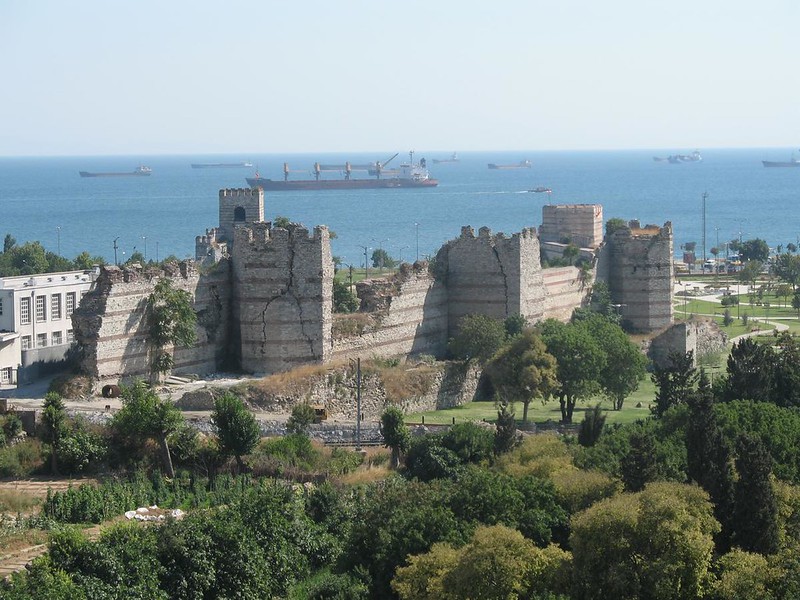 Section of the Walls of Constantinople protecting the city from its sea side during siege
