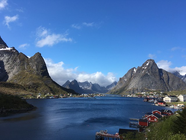 Reinefjord from the bridge.